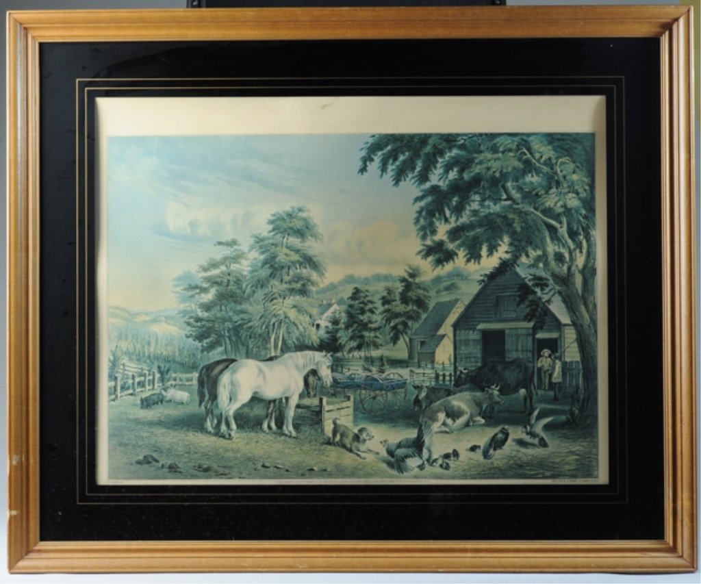 Copy of N. Currier Print of Farmyard (1 of 6)