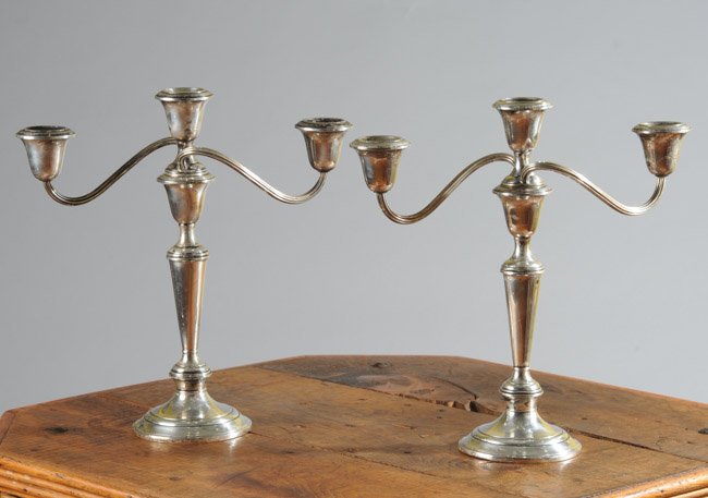 Pair of Gorham Weighted Sterling Candelabras (1 of 6)