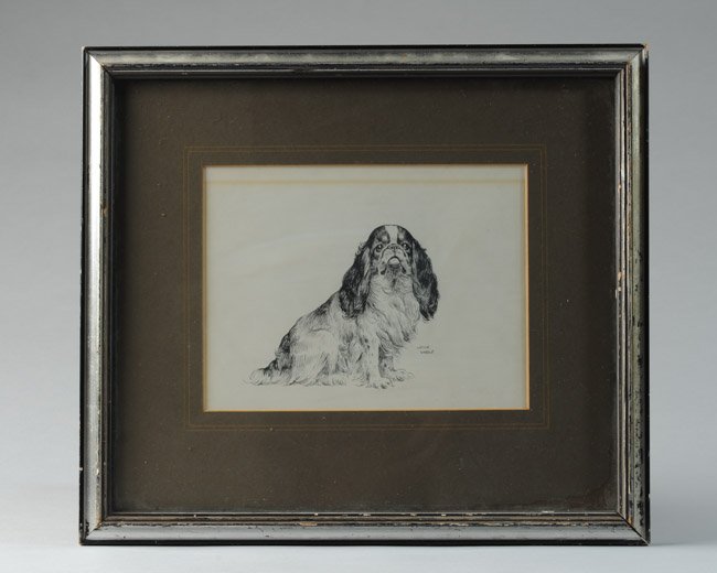 Arthur Wardle (1864-1949) Pen & Ink "Toy Spaniel" (1 of 5)