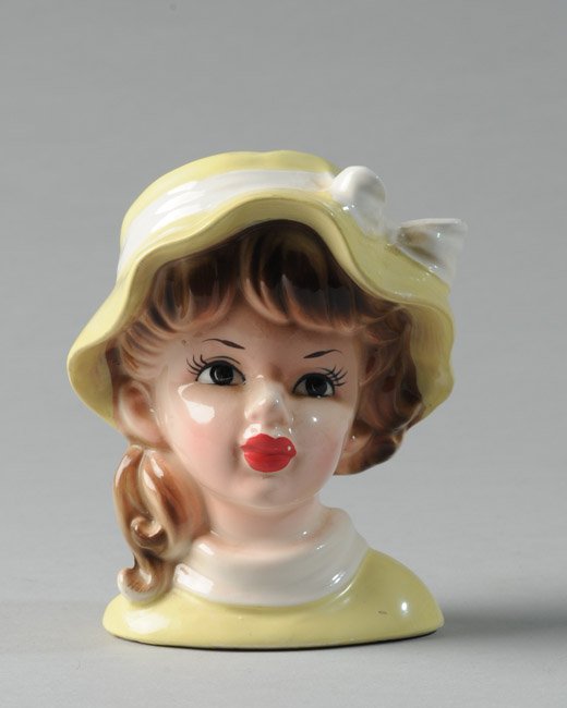 Inarco Lady In Yellow Head Vase (1 of 3)