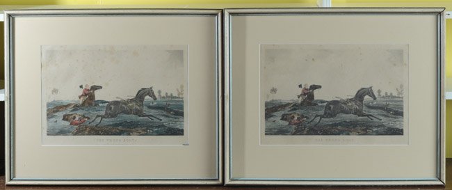 Two Equestrian Aquatints, "The Wrong Sort" (1 of 3)