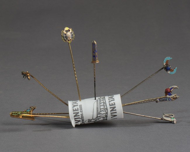 10 Vintage Egyptian Theme Silver Stick Pins (1 of 5)