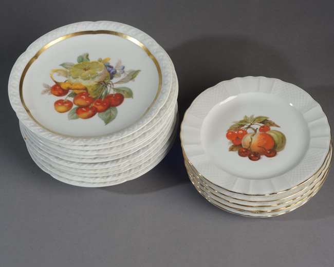 17 Porcelain Fruit Motif Plates (1 of 9)