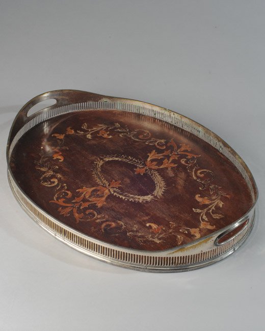 Oval Silverplate Serving Tray (1 of 3)
