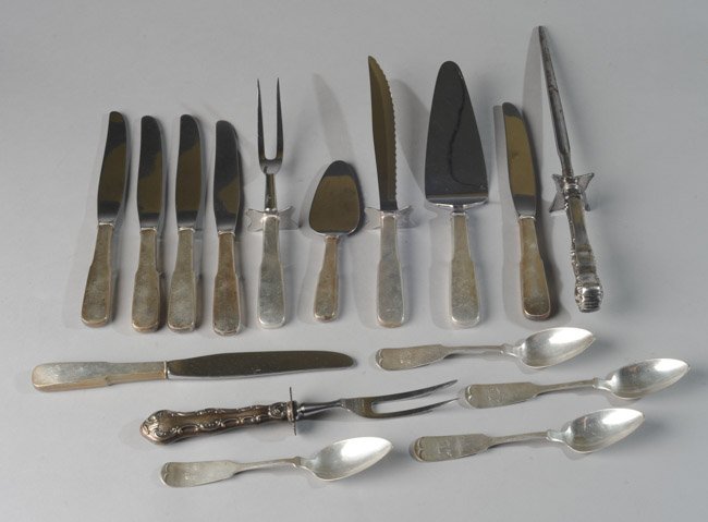 Large Group of Sterling and Silver Plate Flatware (1 of 5)