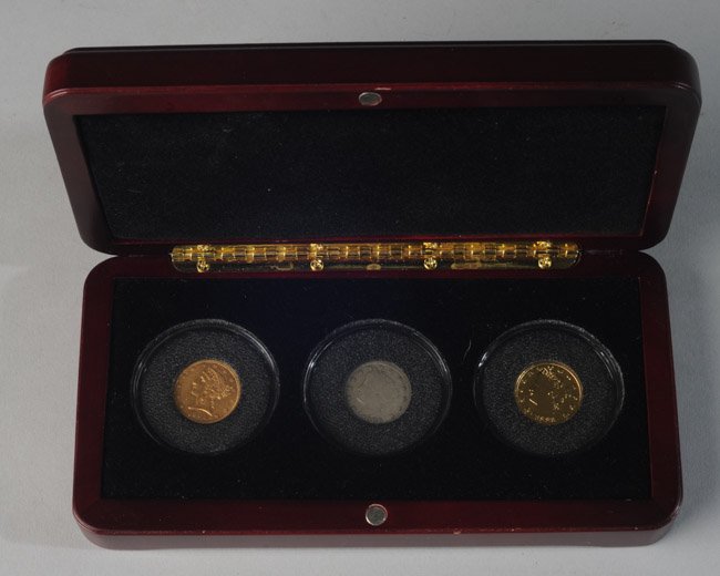 1901 S $5 Gold Piece with 1883 Racketeer Nickel (1 of 4)