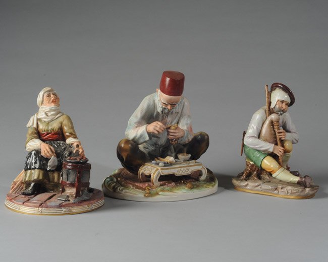 Three Continental Porcelain Figurines (1 of 9)