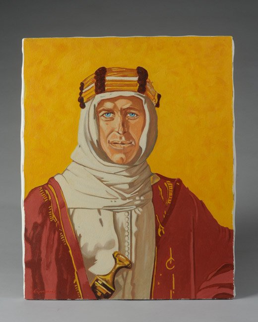 William Rogan Oil on Canvas "Lawrence of Arabia": Signed lower left. Unframed. Approx. 20" x 16".