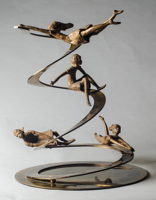 Carla Lavatelli (1928-2006) "Down the Slide" (1 of 9)