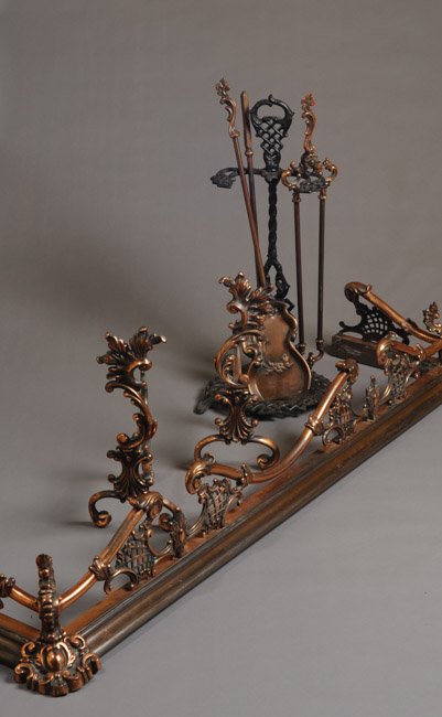 Louis XV Style Copper Fireplace Set (1 of 6)