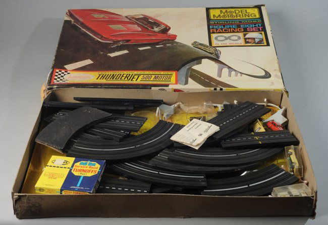Circa 1960s Aurora Model Car Set: Sold as-is. Box approx. 25" x 17 1/2".