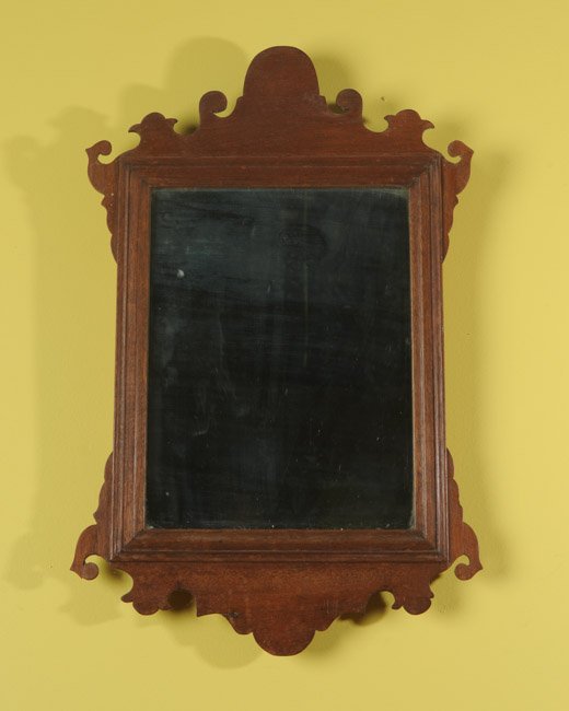 Walnut Chippendale Style Looking Glass (1 of 3)