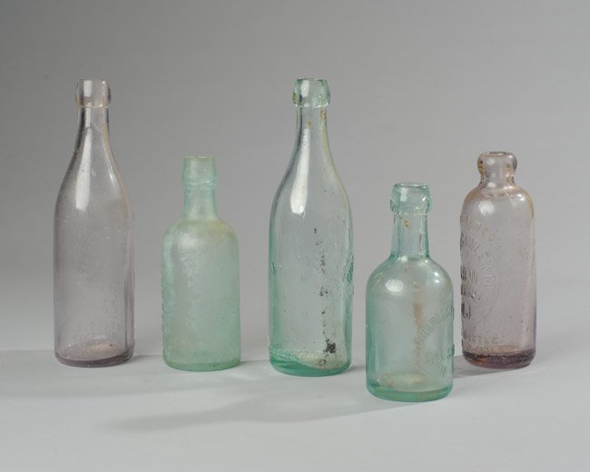 Four Early Glass Bottles (1 of 3)
