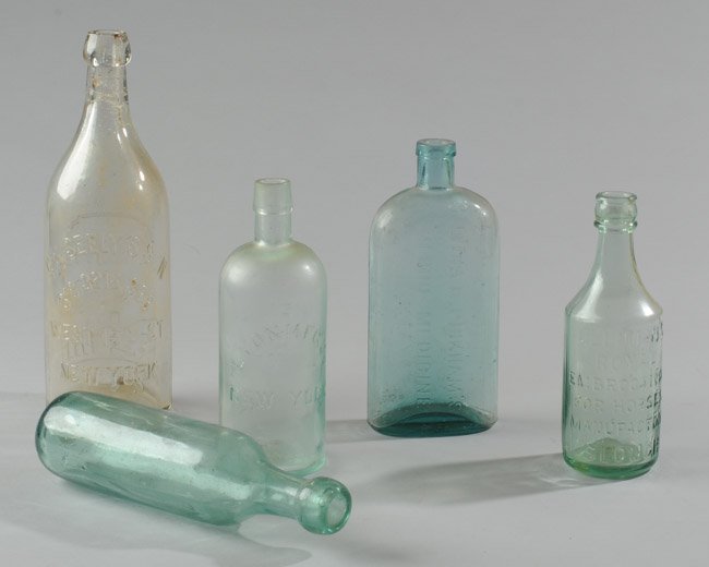 Five Early Glass Bottles (1 of 3)