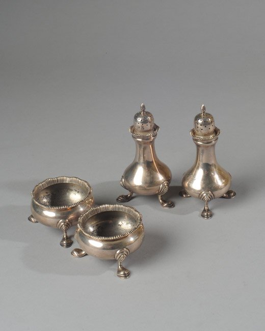 Pair Caldwell Sterling Master Salts & Shakers (1 of 5)