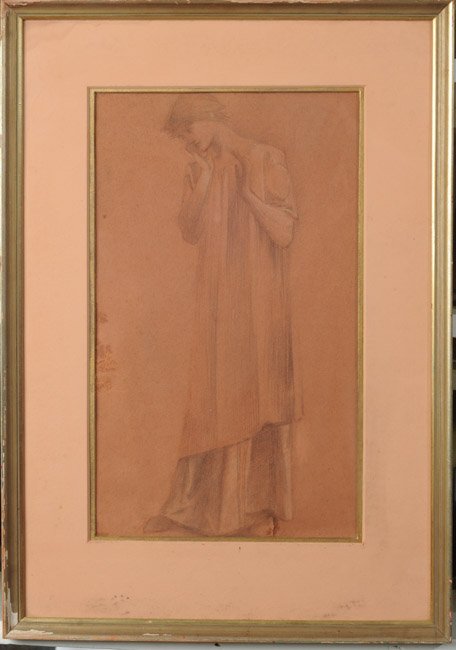 19th C. Sketch of Maiden (1 of 2)