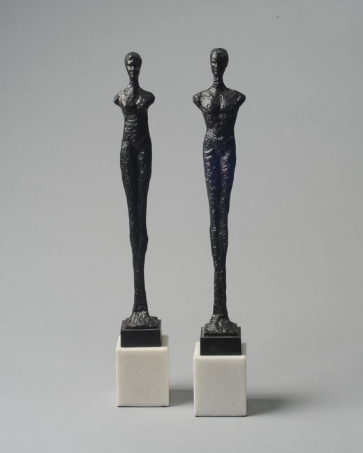 Pair Alberto Giacometti Style Bronze Statues (1 of 3)