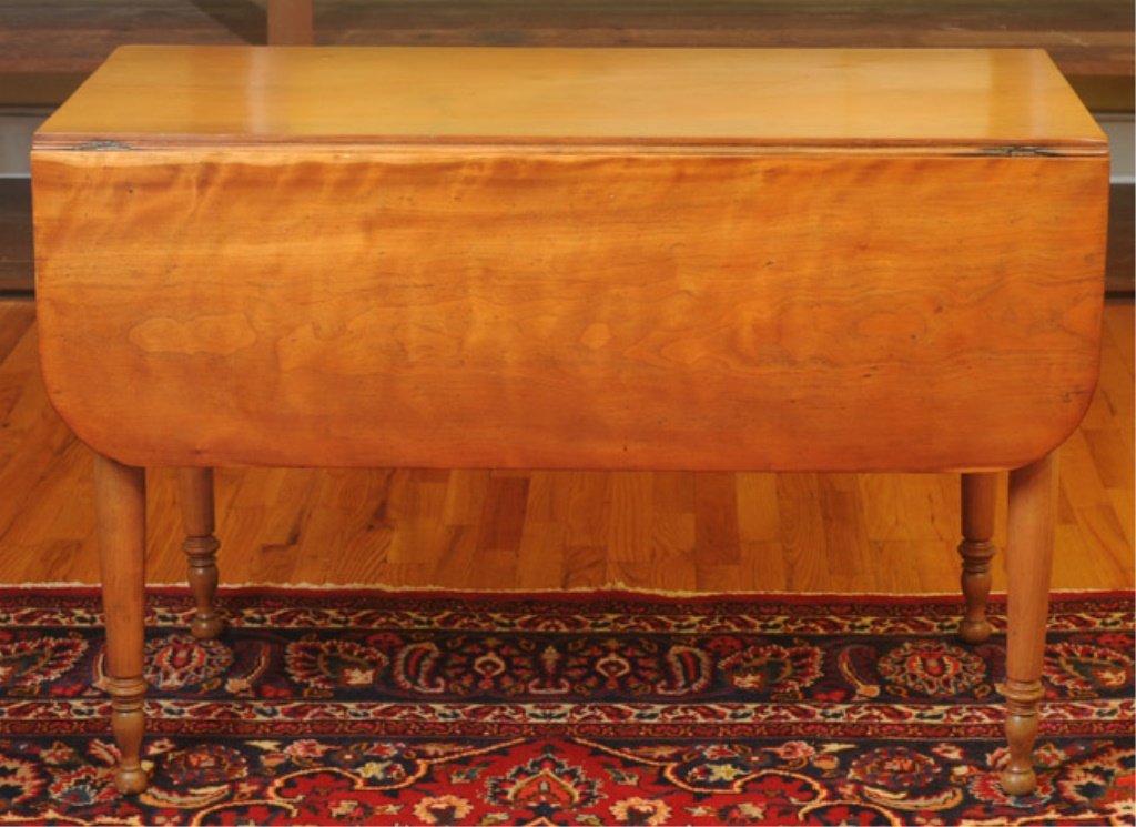 19th C. Sheraton Cherry Drop Leaf Table (1 of 4)