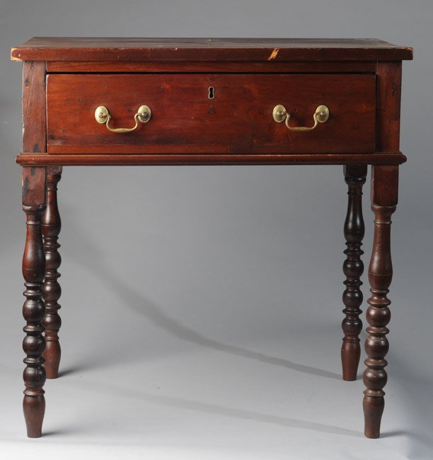 19th C. Sheraton Single Drawer Worktable (1 of 5)