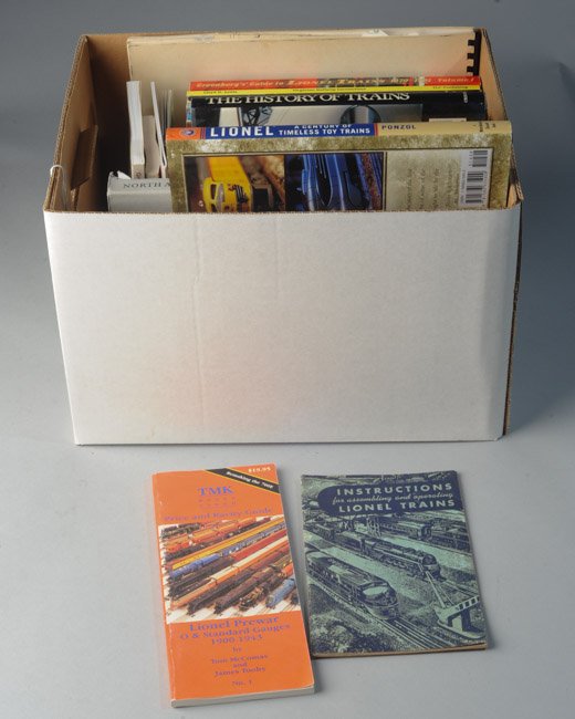 Box Lot of Train Books: Including A Century of Lionel, North American Railroads, Norfolk and Western Steam in Color, The American Freight Train, The History of Trains, C & O Power, Virginia Railway Depots, Instructions for A