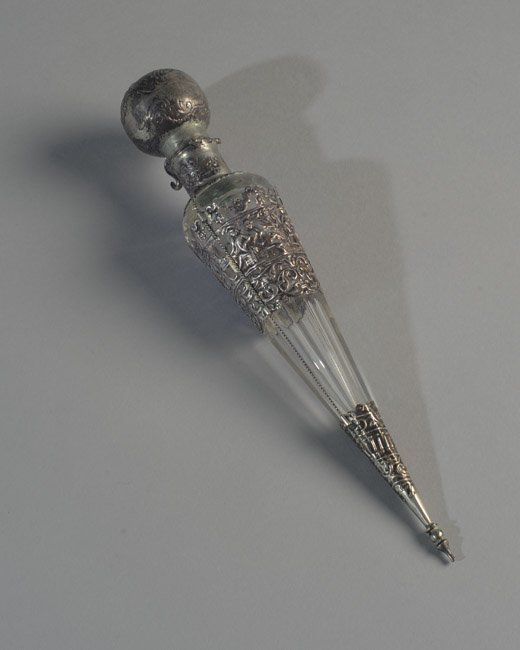 Early Glass and Silver Perfume Bottle (1 of 4)