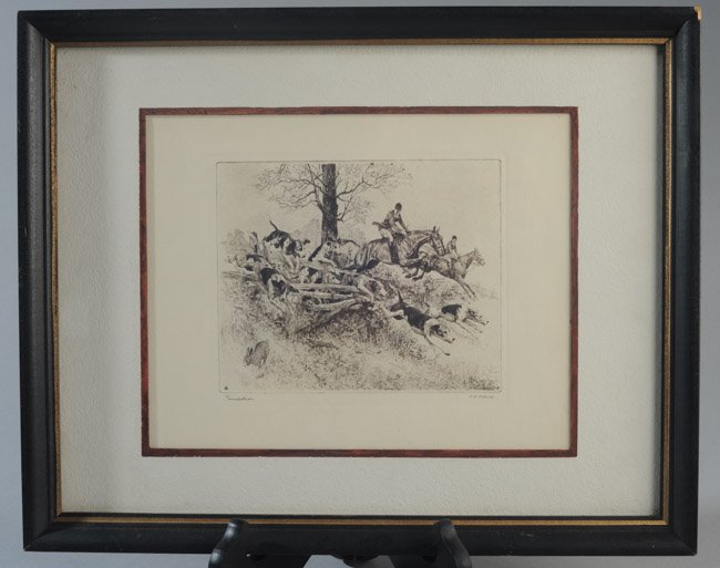 R. H. Palenske Etching "Temptation" (1 of 2)