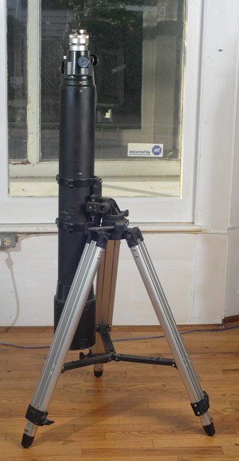 Large 20th C. Orion Metal Telescope on Tripod Base (1 of 1)