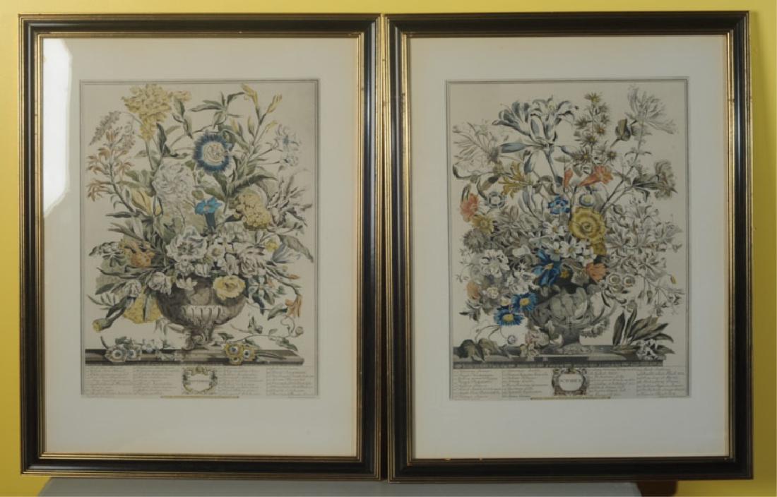 2 Robert Furber "Williamsburg" Floral Month Prints (1 of 3)