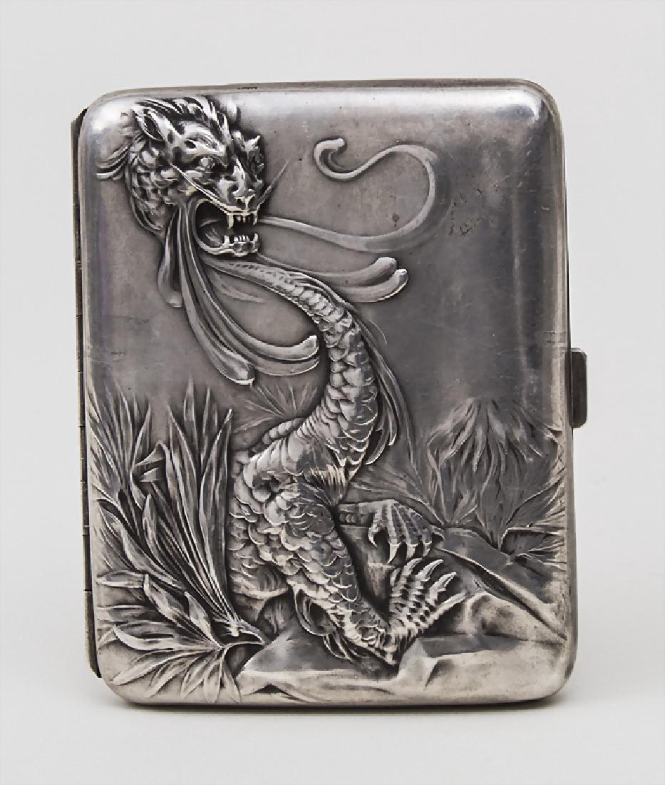 Jugendstil Zigarettenetui mit Drachenmotiv / An Art (1 of 2)