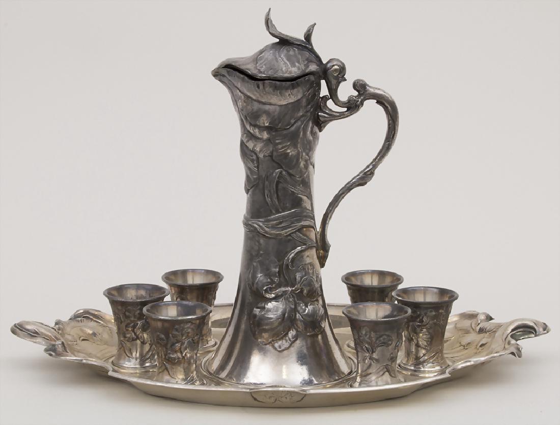 Jugendstil Likörset / An Art Nouveau liqueur set, WMF, (1 of 3)