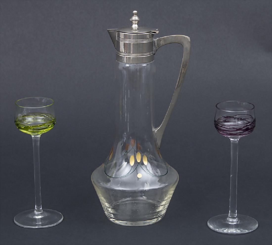 Jugendstilkaraffe mit 2 Likörgläsern / An Art Nouveau (1 of 1)