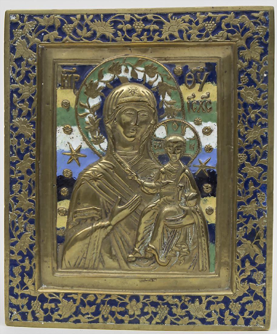 Bronze Ikone 'Gottesmutter von Smolensk' / A bronze (1 of 1)