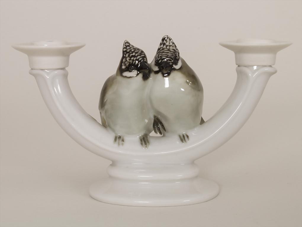 Zweiarmiger Kerzenleuchter mit Haubenmeisen / A (1 of 7)