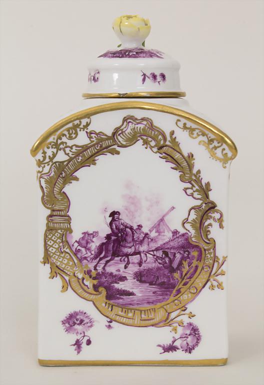 Teedose / A tea caddy, Meissen, um 1750 Material: (1 of 10)