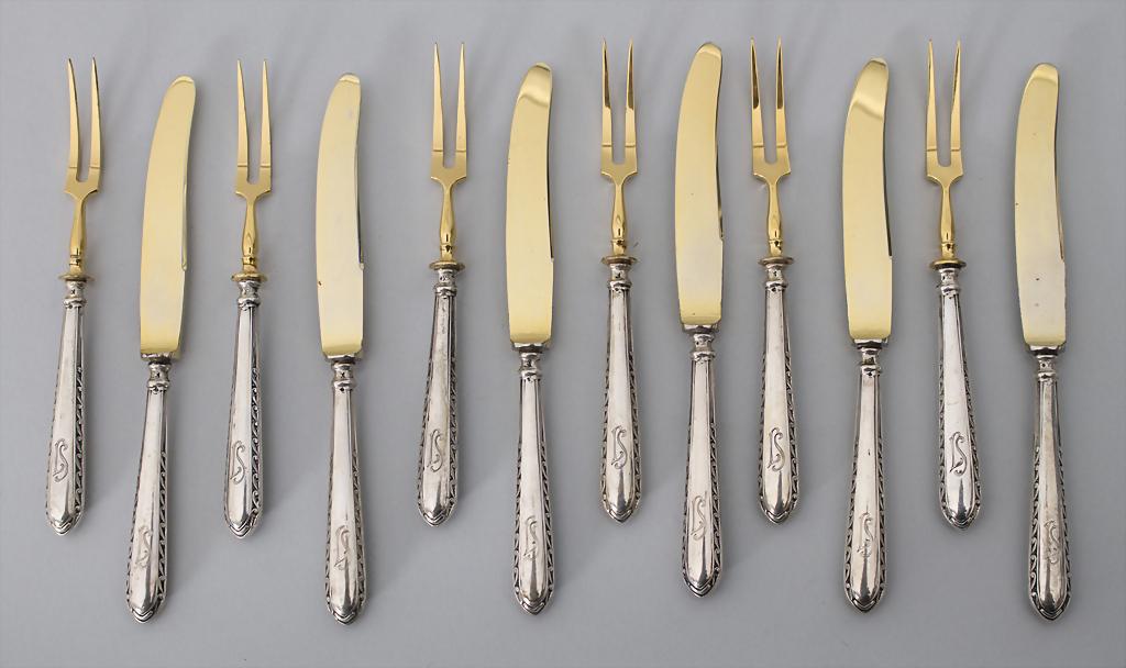 Obstbesteck für 6 Personen / A silver fruit cutlery for (1 of 10)