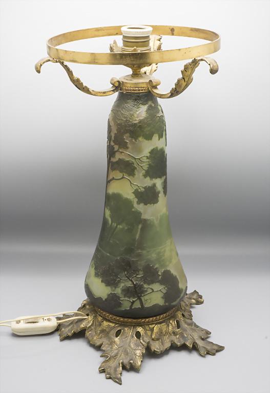 Jugendstil Lampenfuß / An Art Nouveau glass lamp base, (1 of 4)