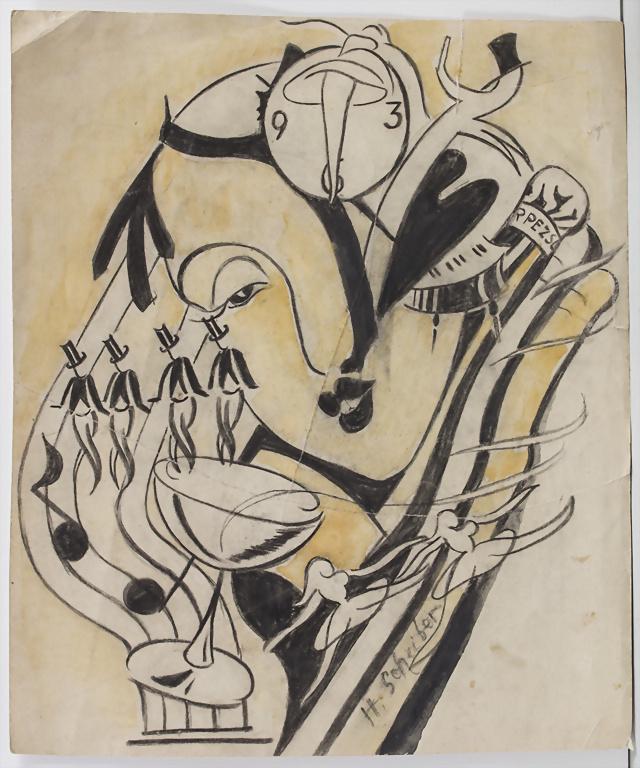 Hugo Scheiber (1873-1950), 'Frauenkopf mit (1 of 3)