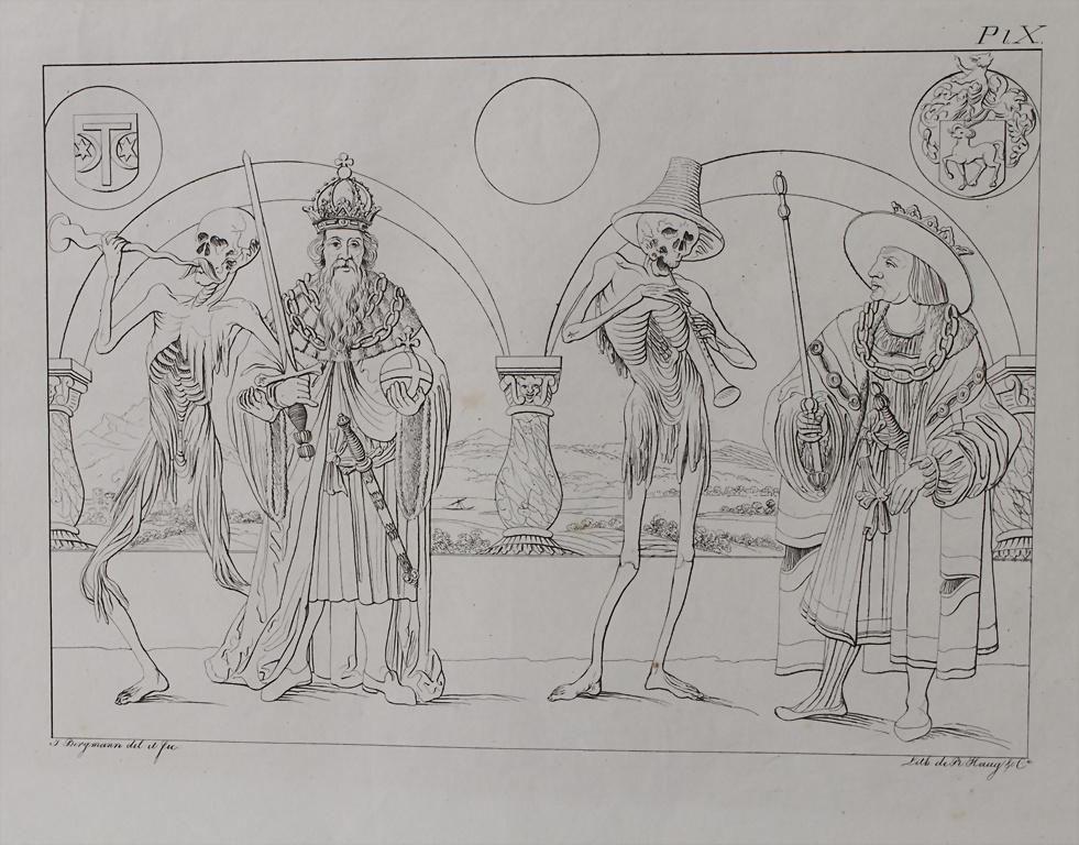 Nach Niklaus Manuel, 'Todtentanz, gemalt zu Bern' / 'La: Nach Niklaus Manuel, 'Todtentanz, gemalt zu Bern' / 'La danse des morts, peinte à Berne', 1515-1520 Titel: 'lithographiert nach den getreuen Copien des berühmten Kunstmalers Wilhelm Stettler', beste