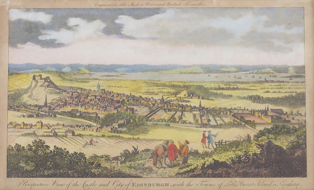 Stadtansicht Edinburgh 'Perspective view of the Castle (1 of 4)