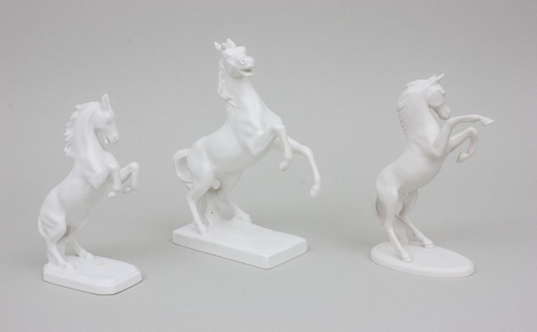 3 steigende Pferde/3 Rising Horses, Goebel, (1 of 2)