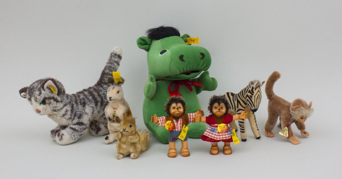 Lot 8 Stofftiere Steiff und Hermann/8 Soft Toys Steiff (1 of 2)