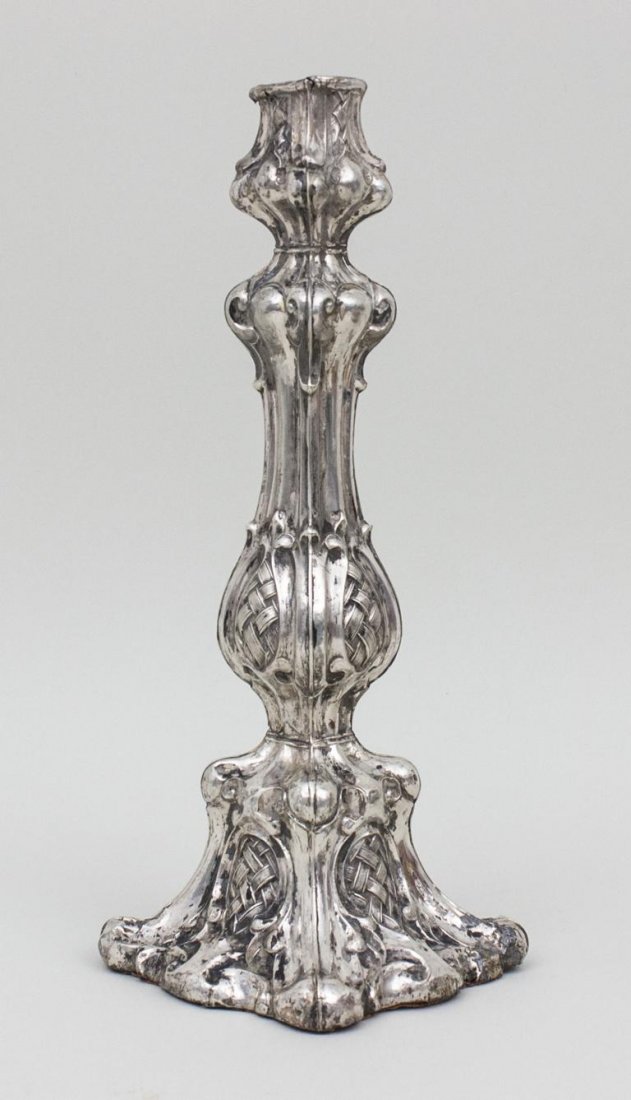 Leuchter/ Silver Candlestick Holder, wohl 19. Jh. (1 of 4)
