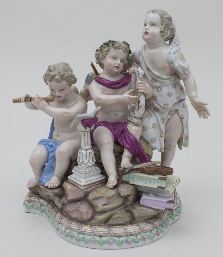 Figurengruppe 'Allegorie der Musik', Meissen, 19. Jh. (1 of 3)
