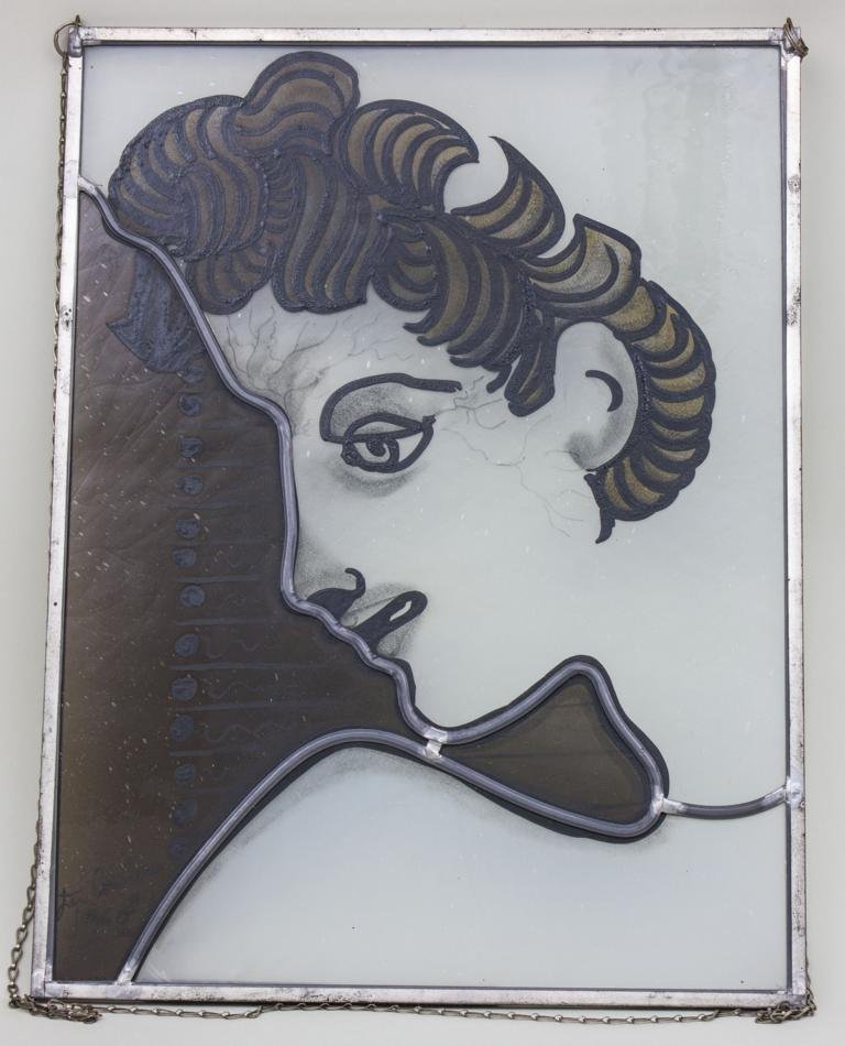 Jean Cocteau (1889-1963), Kleines Bleiglasfenster / (1 of 3)