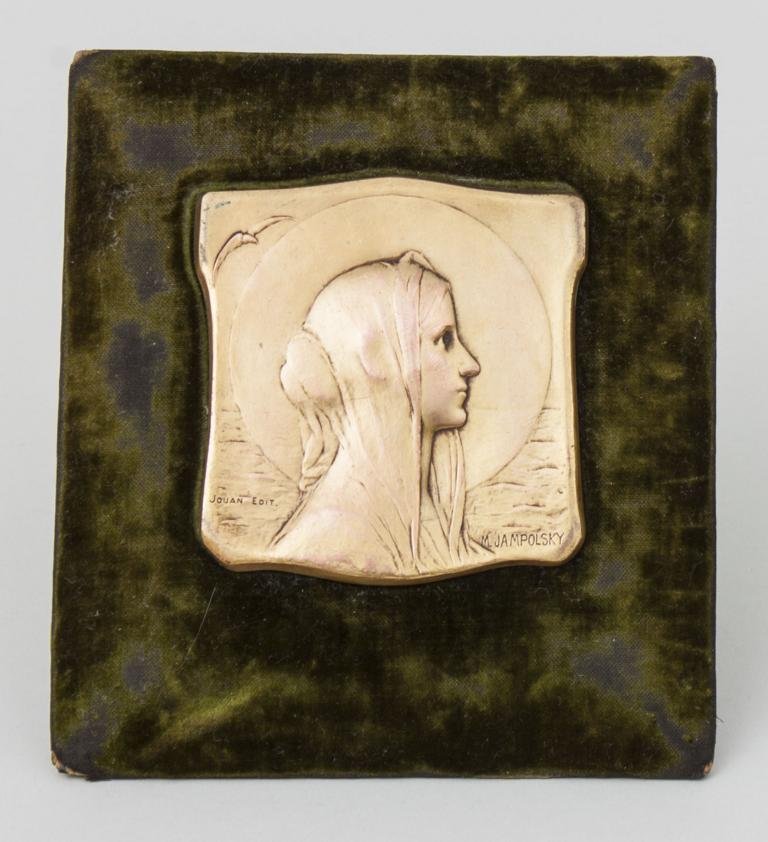 Jugendstil Plakette/ Art Nouveau Badge, Michael (1 of 2)