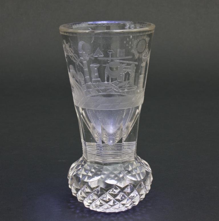 Logenglas/Masonic Lodge Beaker, deutsch, 19. Jh. (1 of 2)