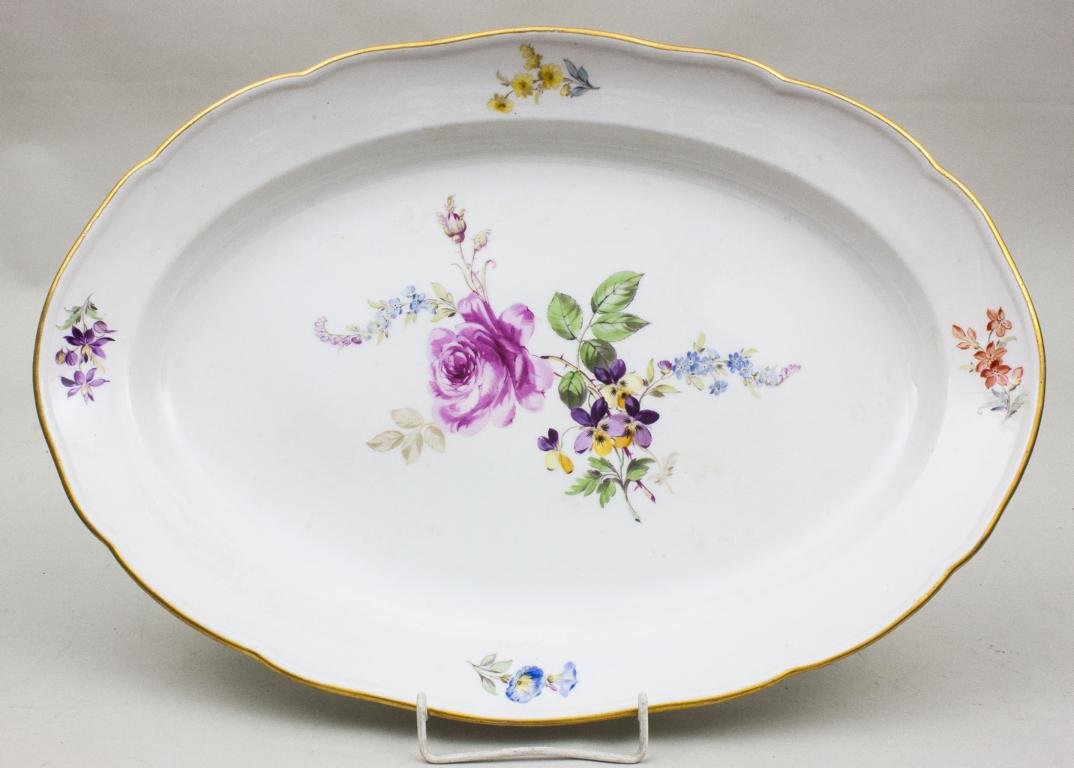 Große Platte, Meissen, um 1870 ovale Platte mit (1 of 2)