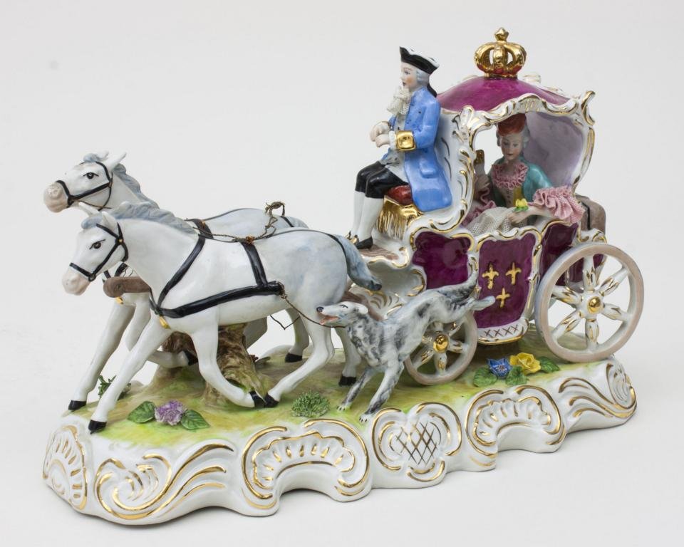 Figurengruppe Kutsche mit Passagieren / Figurine Group (1 of 5)