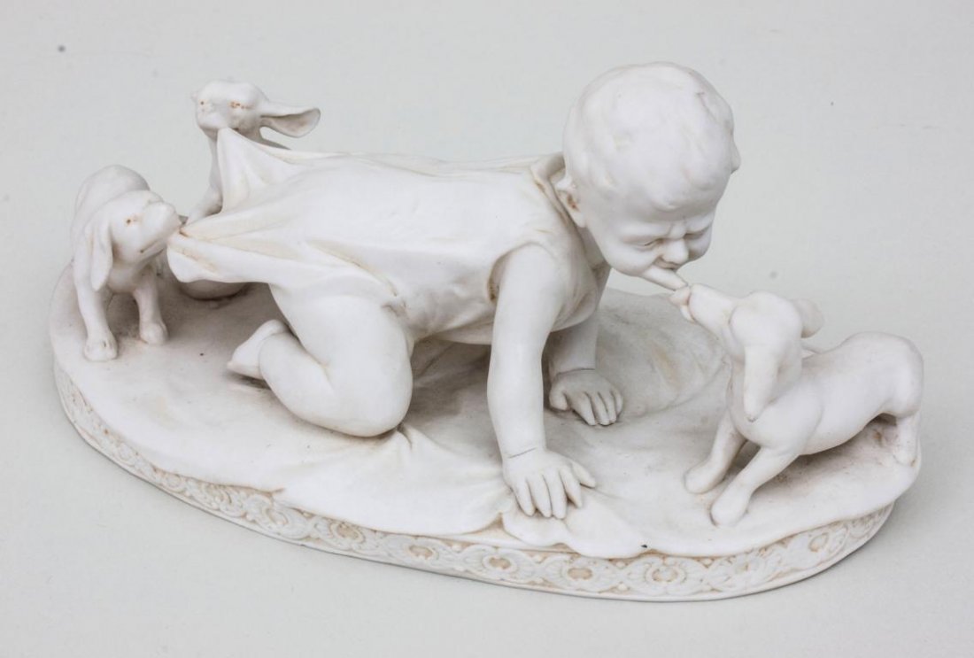 Spielendes Kind mit Welpen / Playing Baby with Puppies (1 of 3)