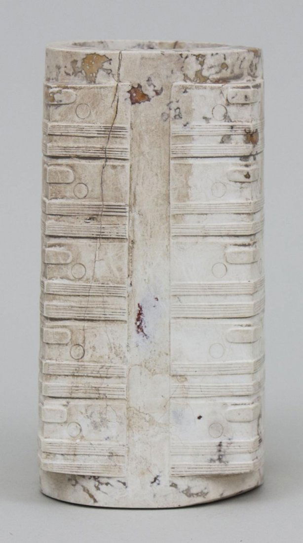 Ritualobjekt Cong / Jade Cong, China versinterte Jade. (1 of 4)